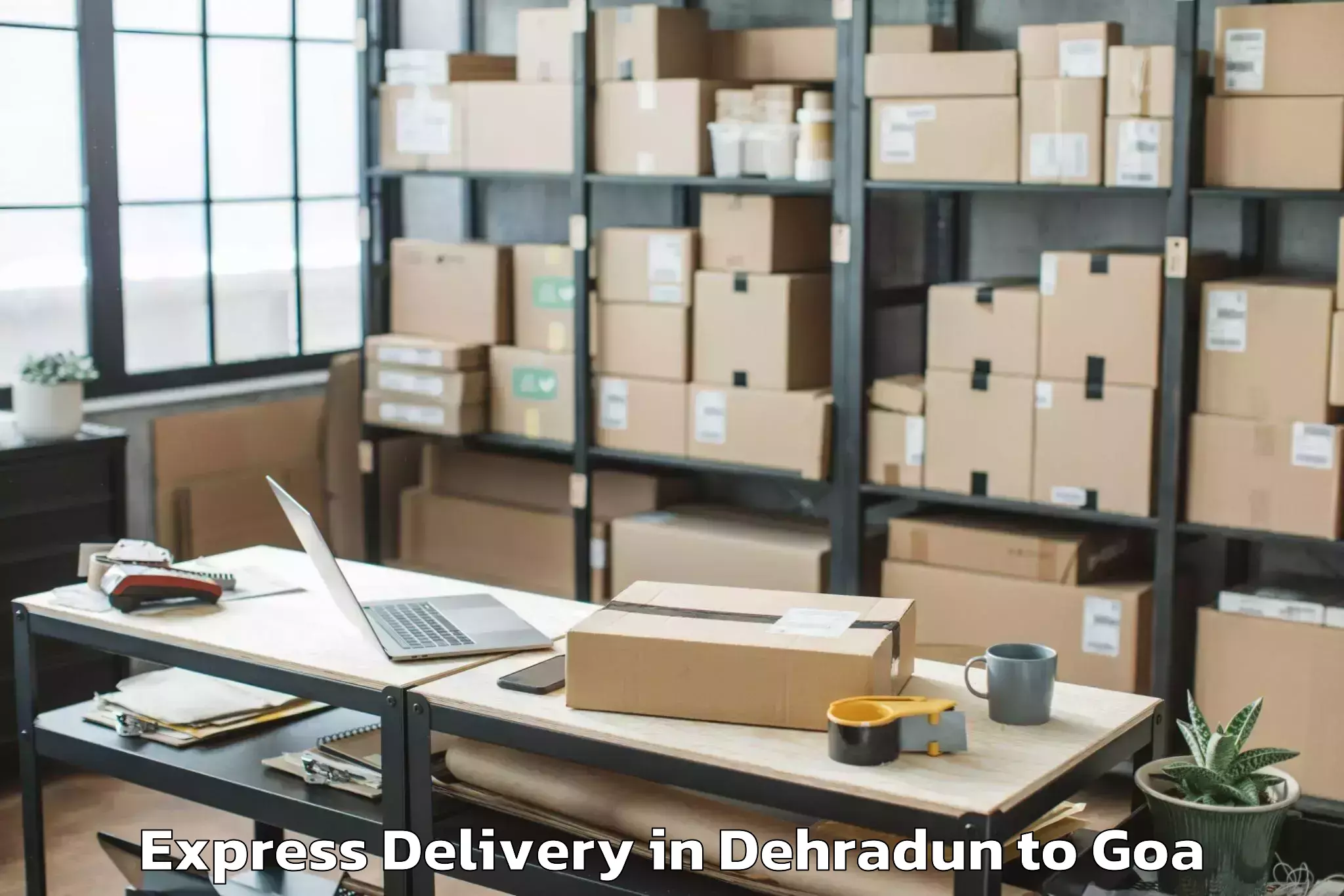 Discover Dehradun to Aldona Express Delivery